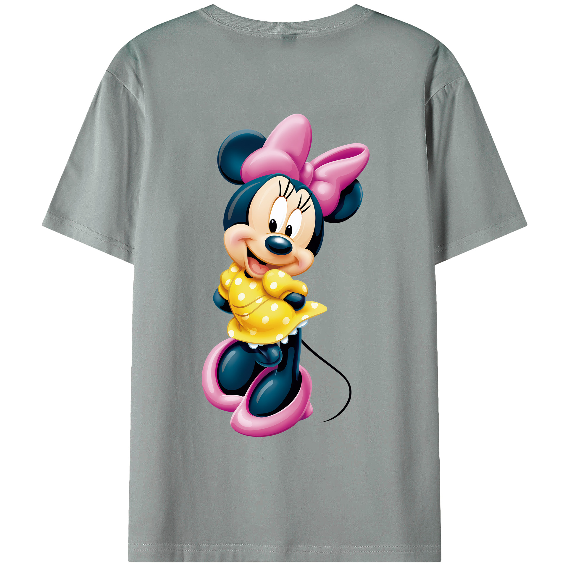 （画像用） ミッキーマウス Mickey Mouse 綿100％ メンズ半袖Tシャツ（バックプリント） 通気性